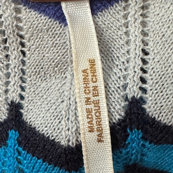 FREE PEOPLE Chevron Patterned Knit Top Size S/P - Picture 7 of 9